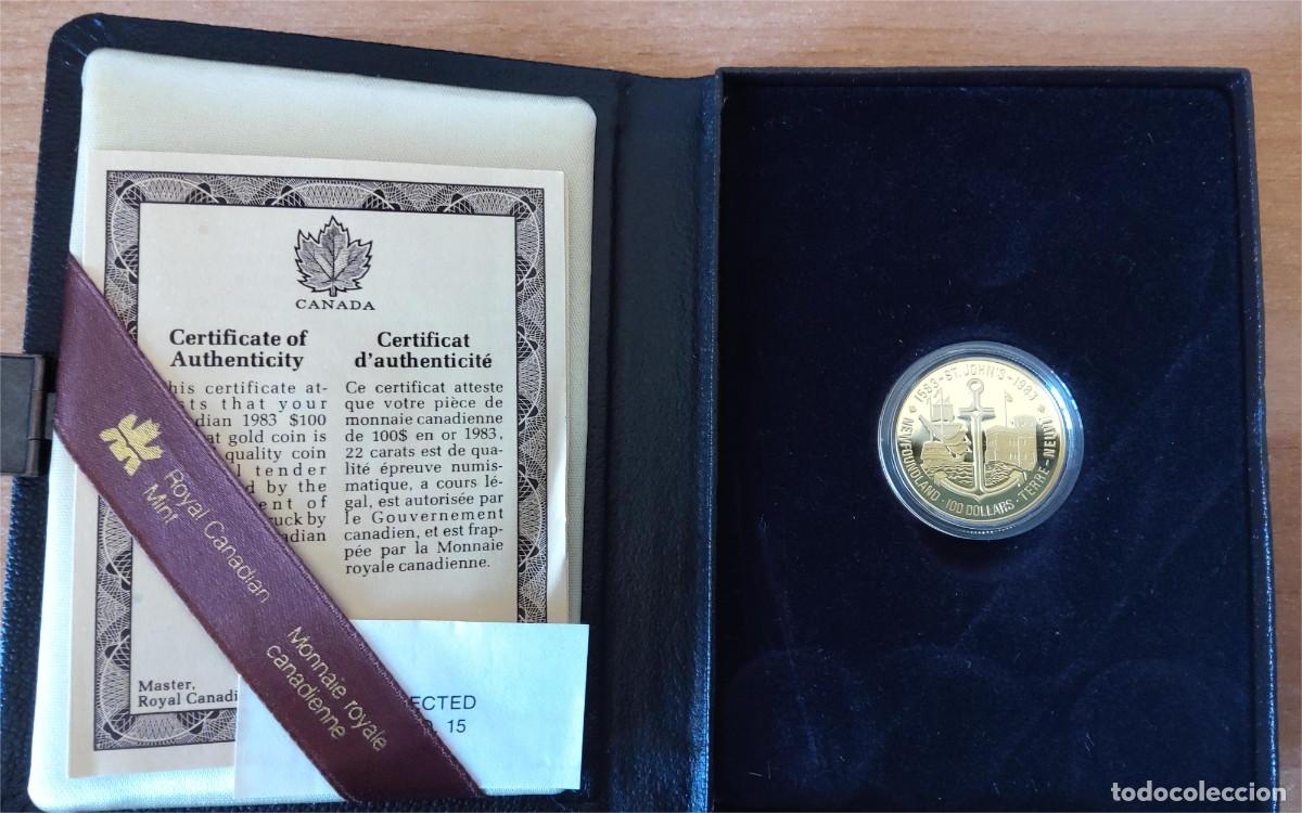 Monedas antiguas de Am&eacute;rica: MONEDA DE ORO 100 $ CANAD&Aacute; 1983 - Foto 4