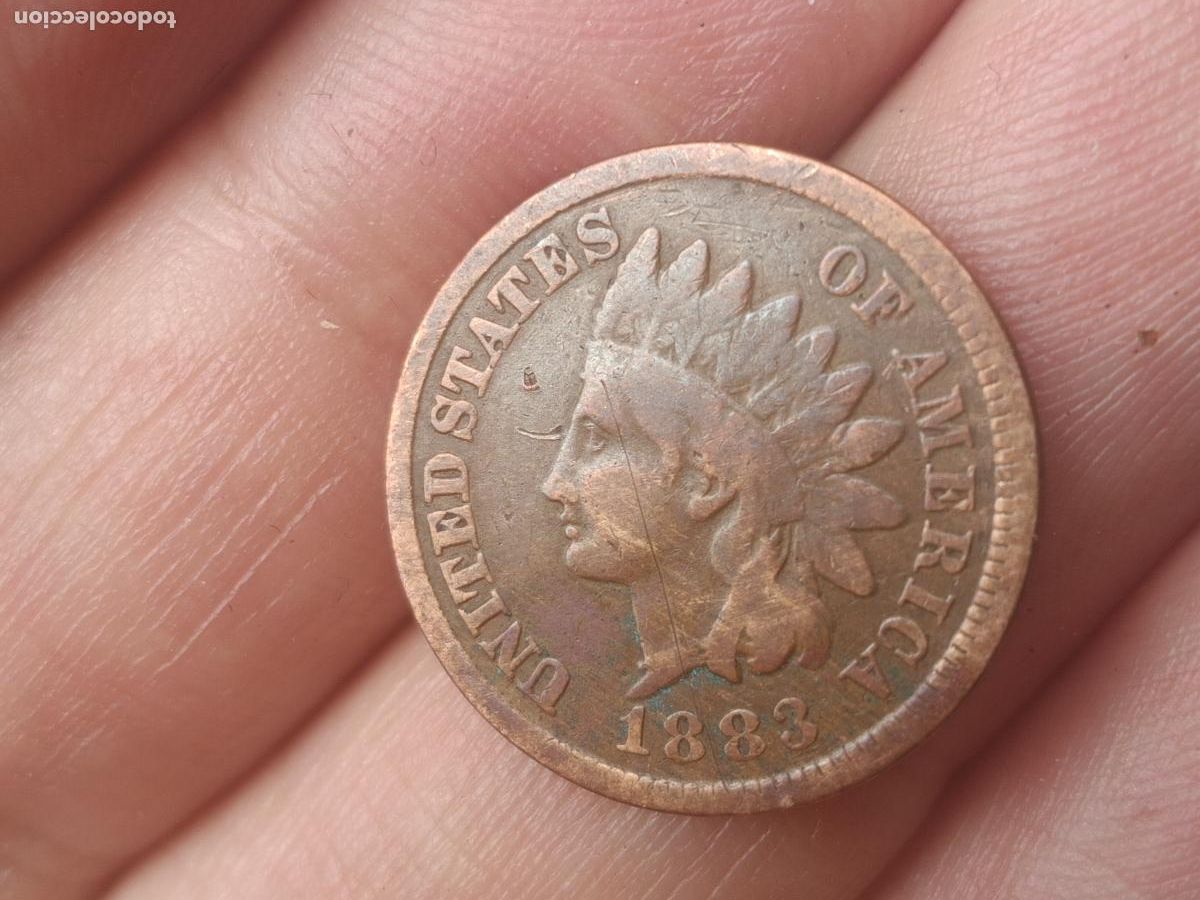 Monedas antiguas de Am&eacute;rica: ESTADOS UNIDOS - UN CENTAVO INDIO A&Ntilde;O 1883