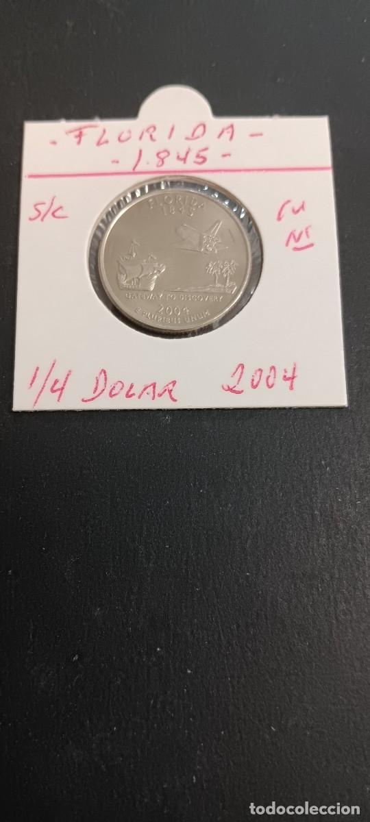 Monedas antiguas de Am&eacute;rica: USA 1/4 DOLAR 2004 S/C KM=356 (CUPRONIQUEL) FLORIDA CECA &rdquo;P&rdquo;