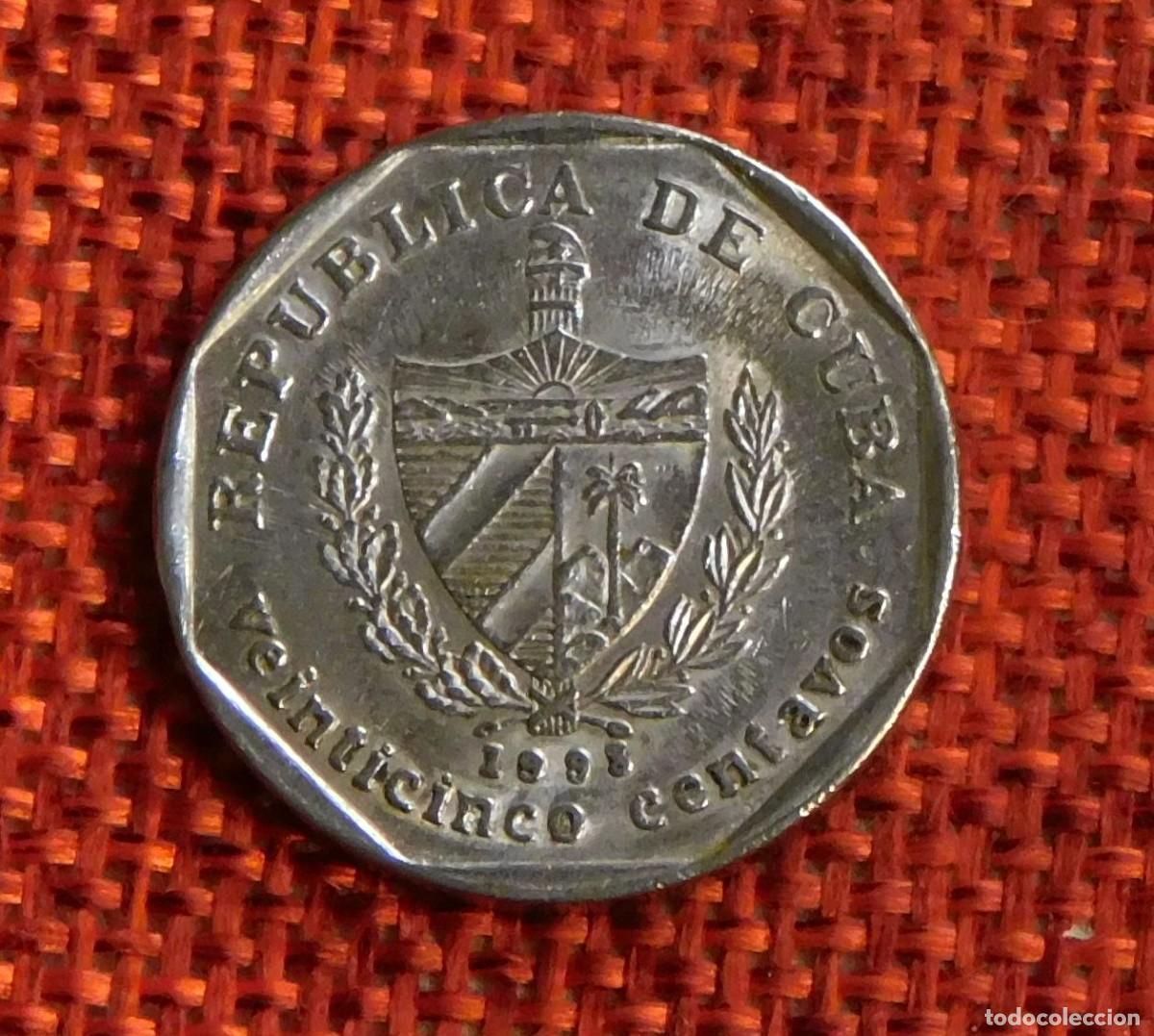 Monedas antiguas de Am&eacute;rica: Republica de Cuba - A&ntilde;o 1998 - 25 Veinticinco centavos