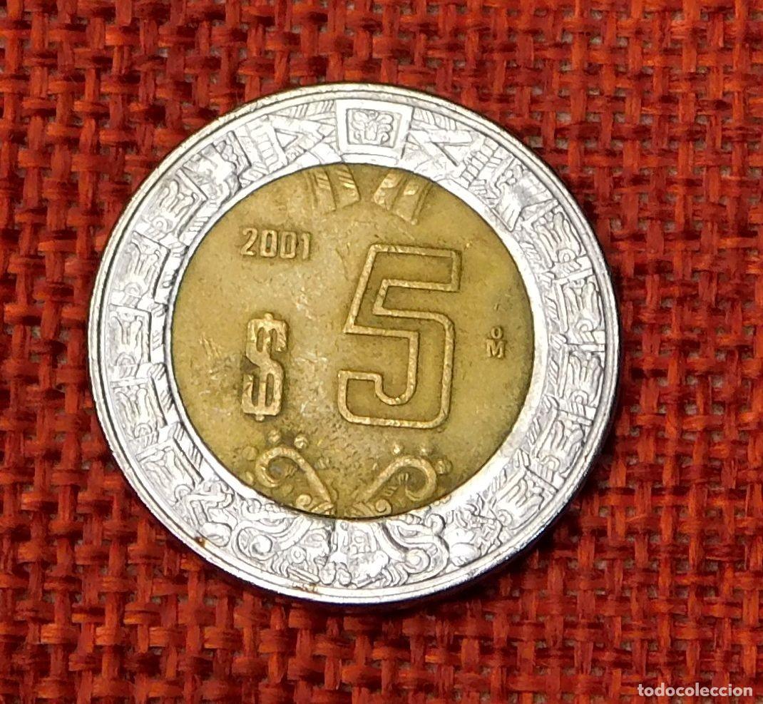 Monedas antiguas de Am&eacute;rica: Mexico Estados Unidos Mexicanos - A&ntilde;o 2001 - 5 Cinco Pesos