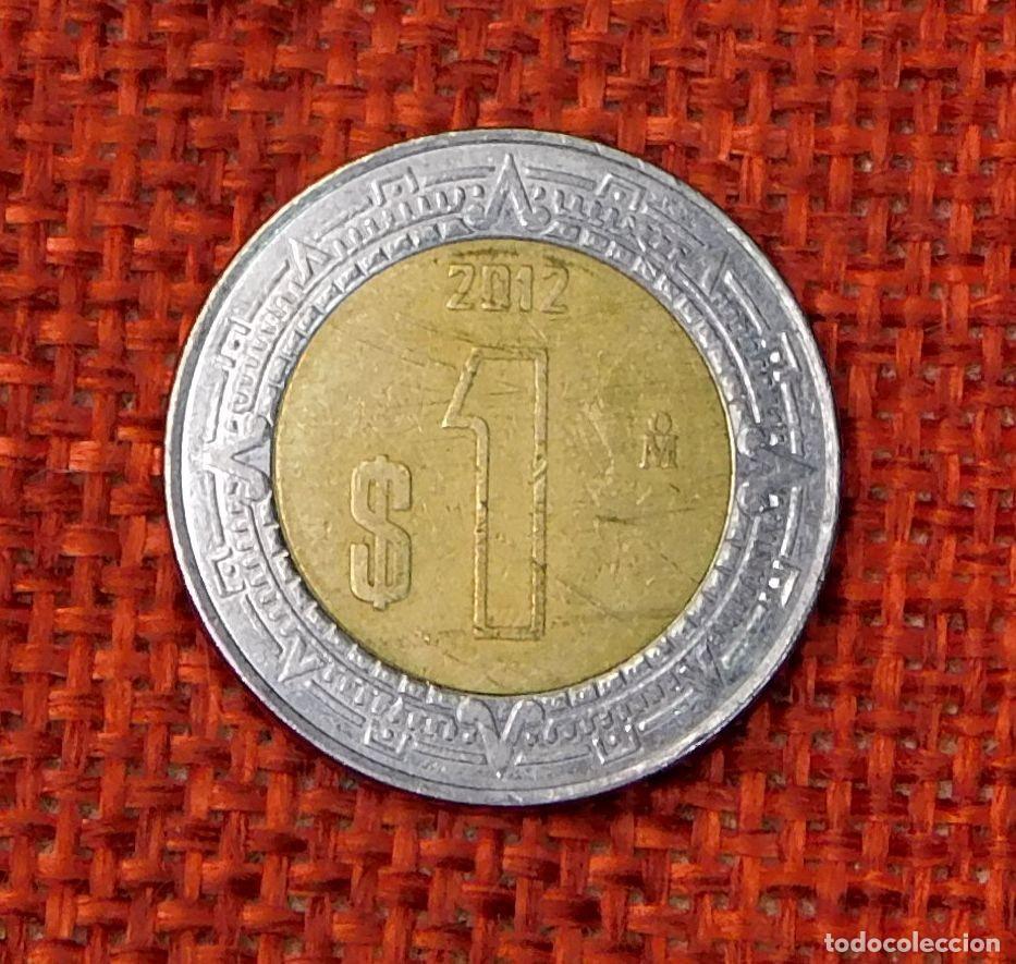 Monedas antiguas de Am&eacute;rica: Mexico Estados Unidos Mexicanos - A&ntilde;o 2012 - 1 Un Peso