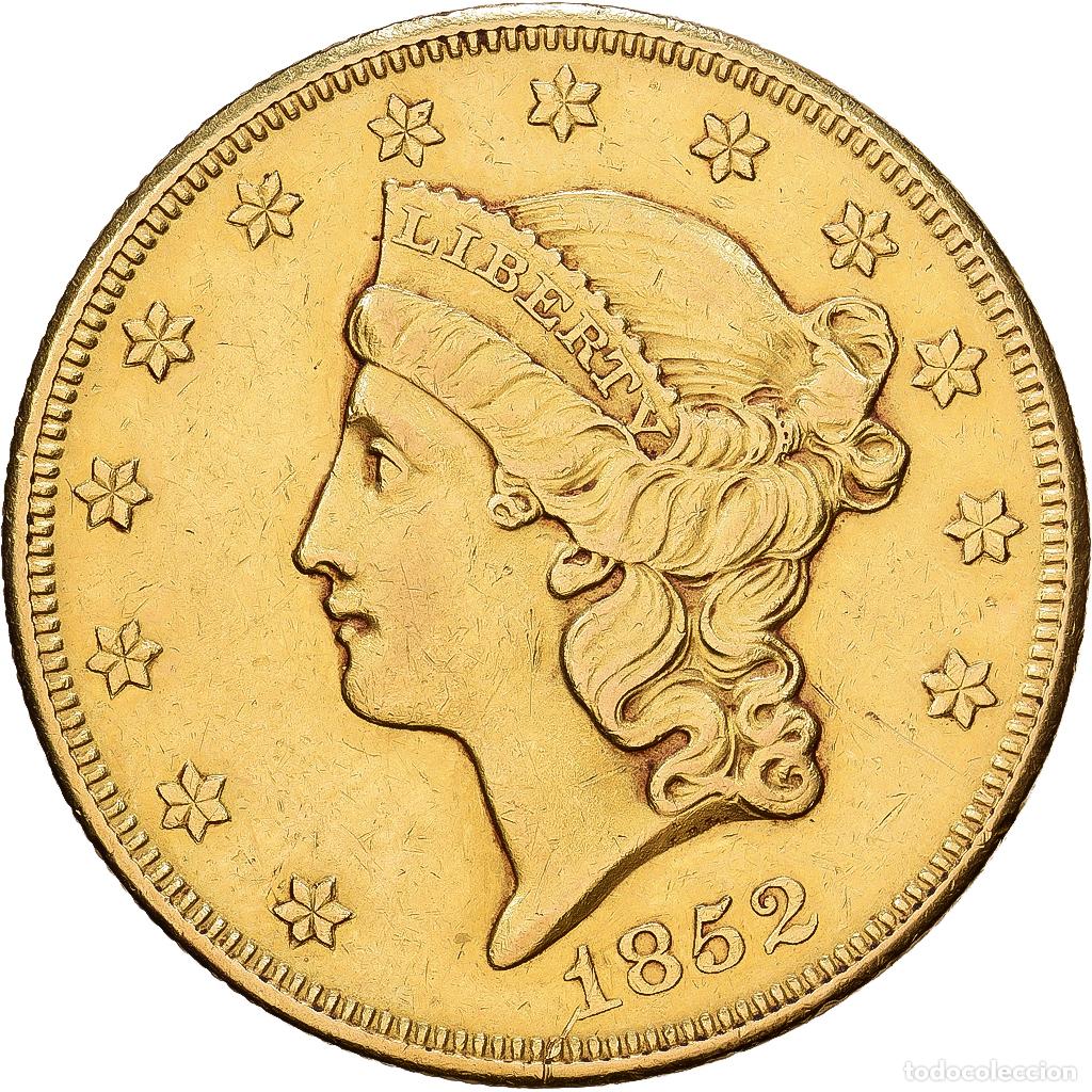 Monedas antiguas de Am&eacute;rica: [#982572] Estados Unidos, 20 Dollars, Double Eagle, 1852, New Orleans, Oro, MBC, KM:74.1