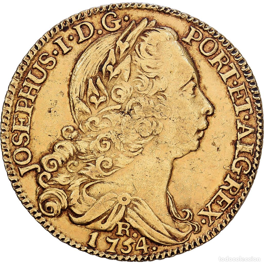 Monedas antiguas de Am&eacute;rica: [#1546445] Brasil, Jose I, 6400 Reis, 1754, Rio de Janeiro, Oro, MBC, KM:172.2
