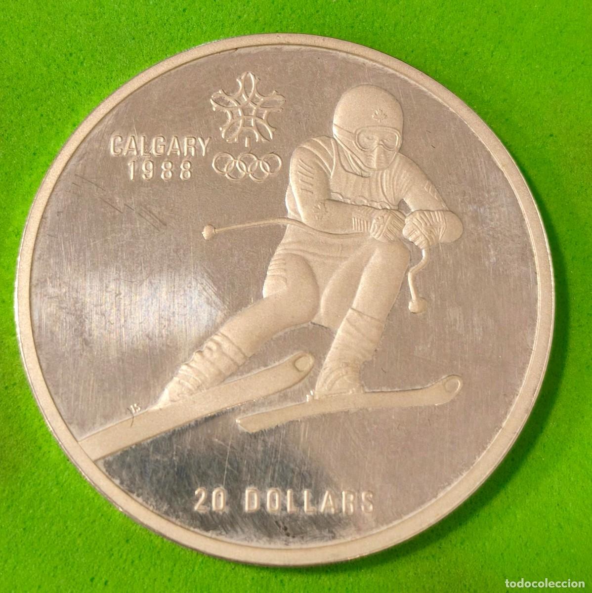 Monedas antiguas de Am&eacute;rica: CANADA. A&Ntilde;O 1985. 20 DOLLARS (925) PLATA JUEGOS OLIMPICOS. PESO 34,07