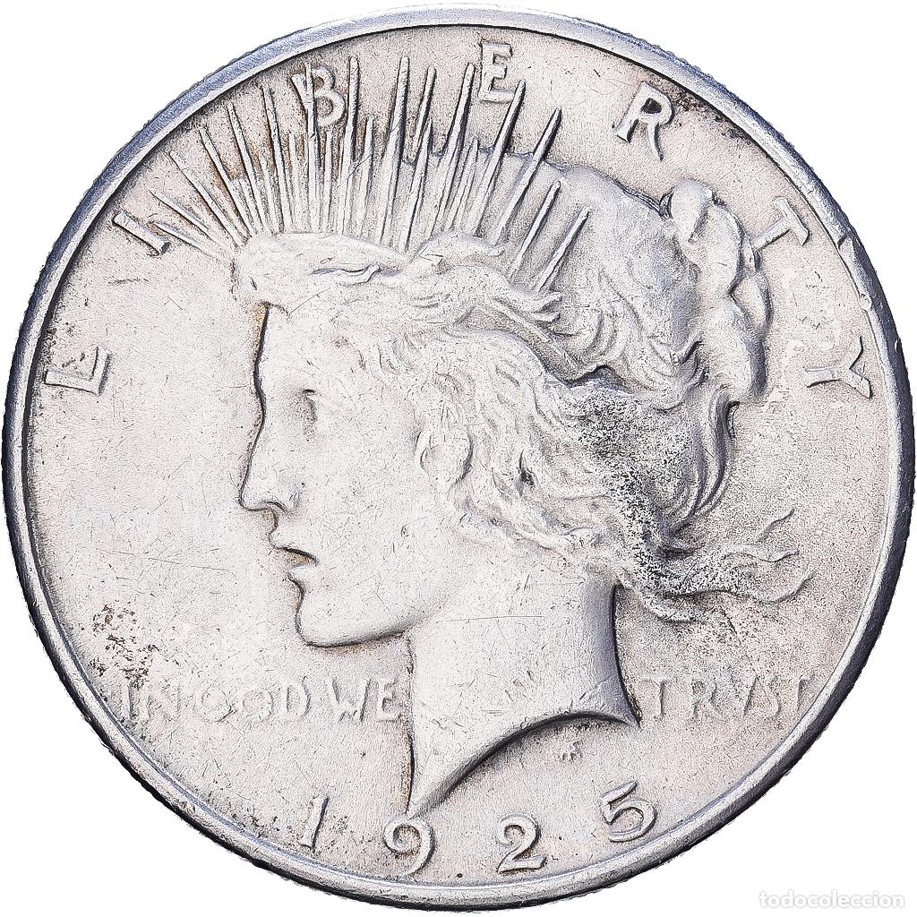 Monedas antiguas de Am&eacute;rica: [#1552118] Estados Unidos, Dollar, Peace, 1925, U.S. Mint, Plata, MBC+, KM:150