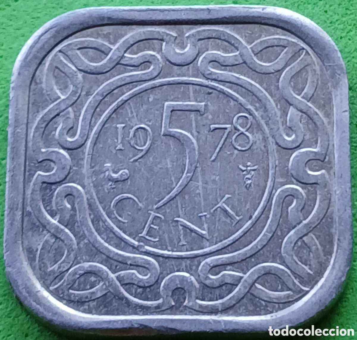 Monedas antiguas de Am&eacute;rica: Surinam 5 cent 1978 km#12a