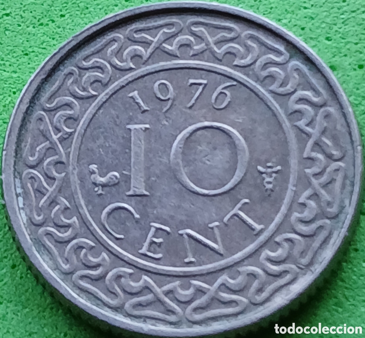 Monedas antiguas de Am&eacute;rica: Surinam 10 cent 1976 km#13