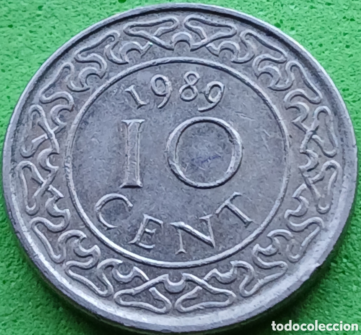 Monedas antiguas de Am&eacute;rica: Surinam 10 cent 1989 km#13a