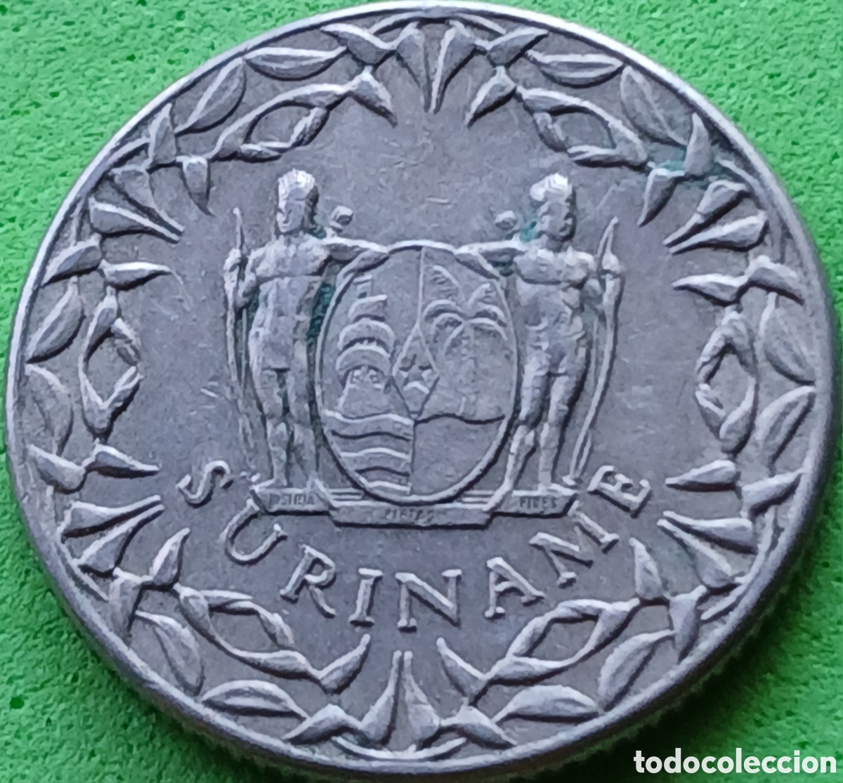 Monedas antiguas de Am&eacute;rica: Surinam 25 cent 1966 km#14 - Foto 2