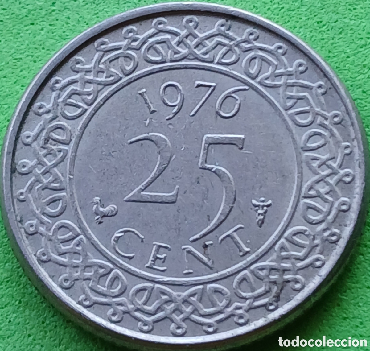 Monedas antiguas de Am&eacute;rica: Surinam 25 cent 1976 km#14