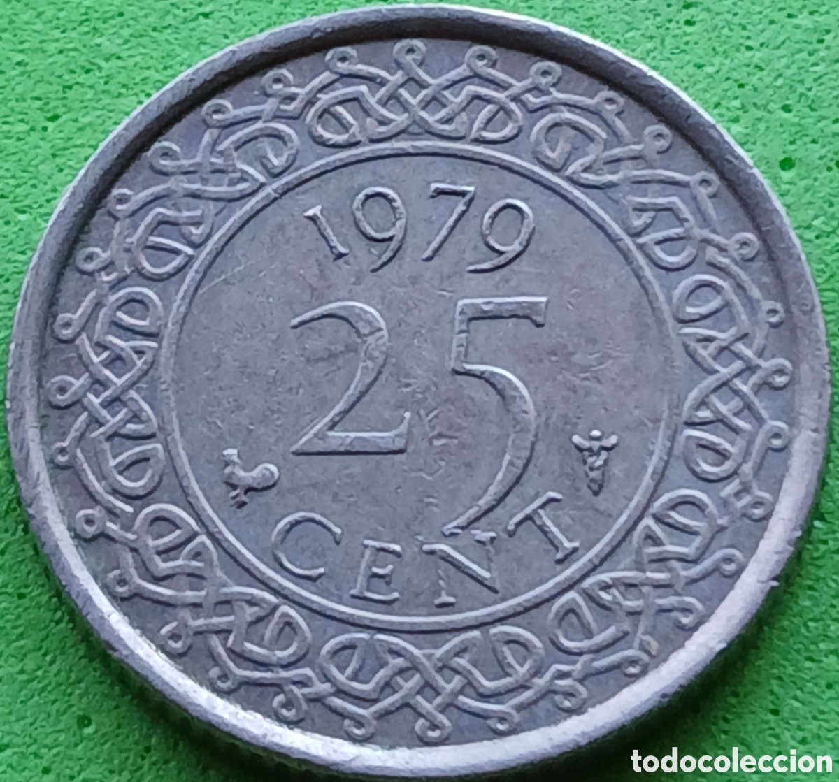 Monedas antiguas de Am&eacute;rica: Surinam 25 cent 1979 km#14
