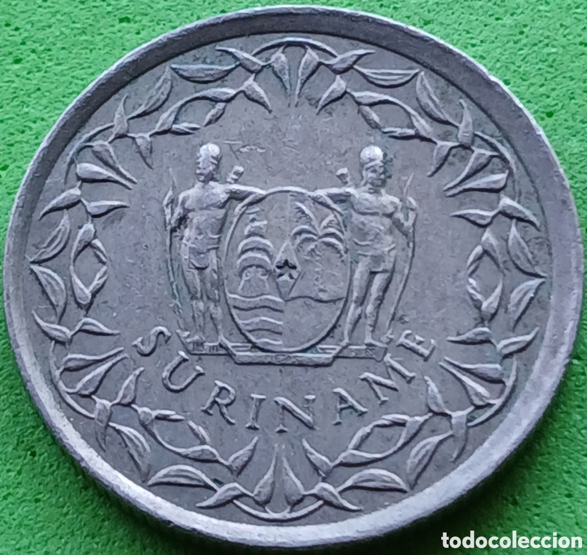 Monedas antiguas de Am&eacute;rica: Surinam 25 cent 1982 km#14 poco com&uacute;n - Foto 2