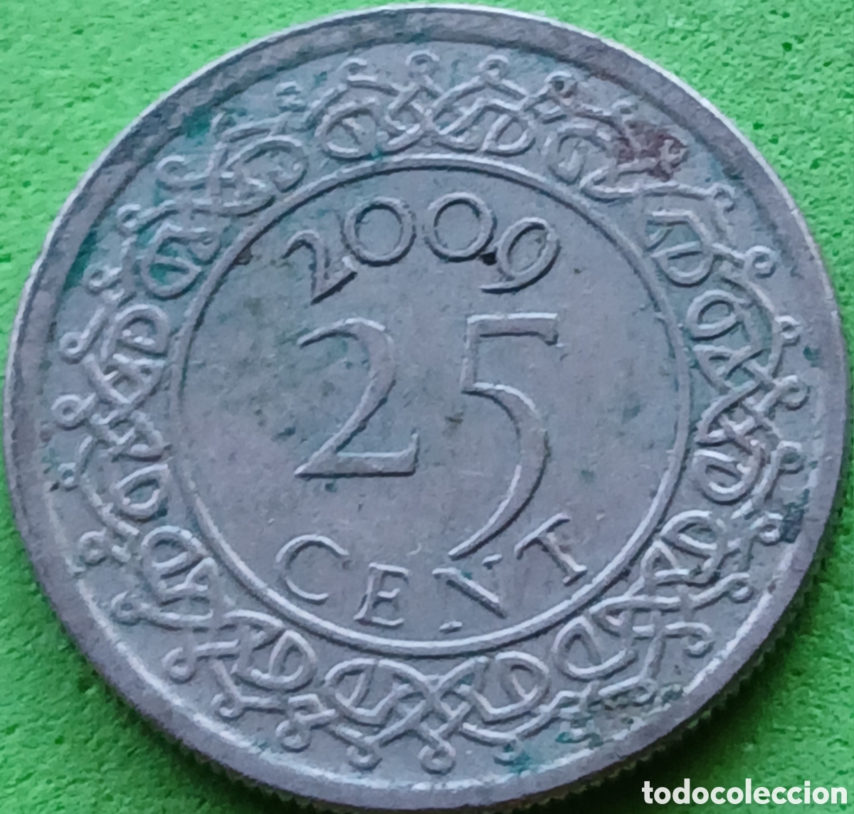 Monedas antiguas de Am&eacute;rica: Surinam 25 cent 2009 km#14a