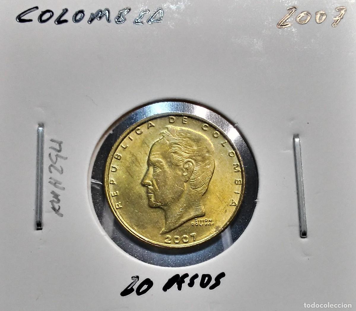 Monedas antiguas de Am&eacute;rica: COLOMBIA 20 CENTAVOS 2007 KM#294 EBC.