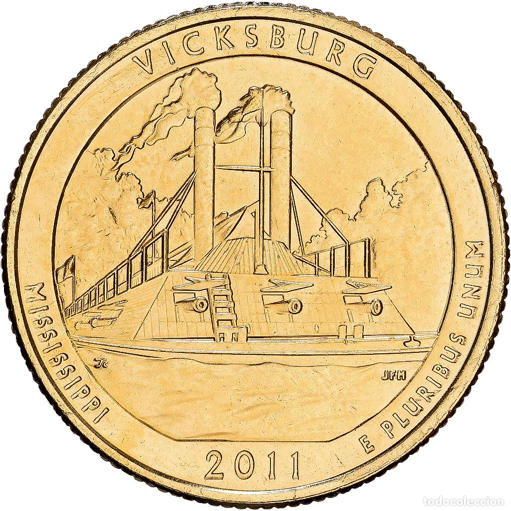 Monedas antiguas de Am&eacute;rica: [#1252480] Estados Unidos, Quarter, Vicksburg, America The Beautiful, 2011, Philadelphia