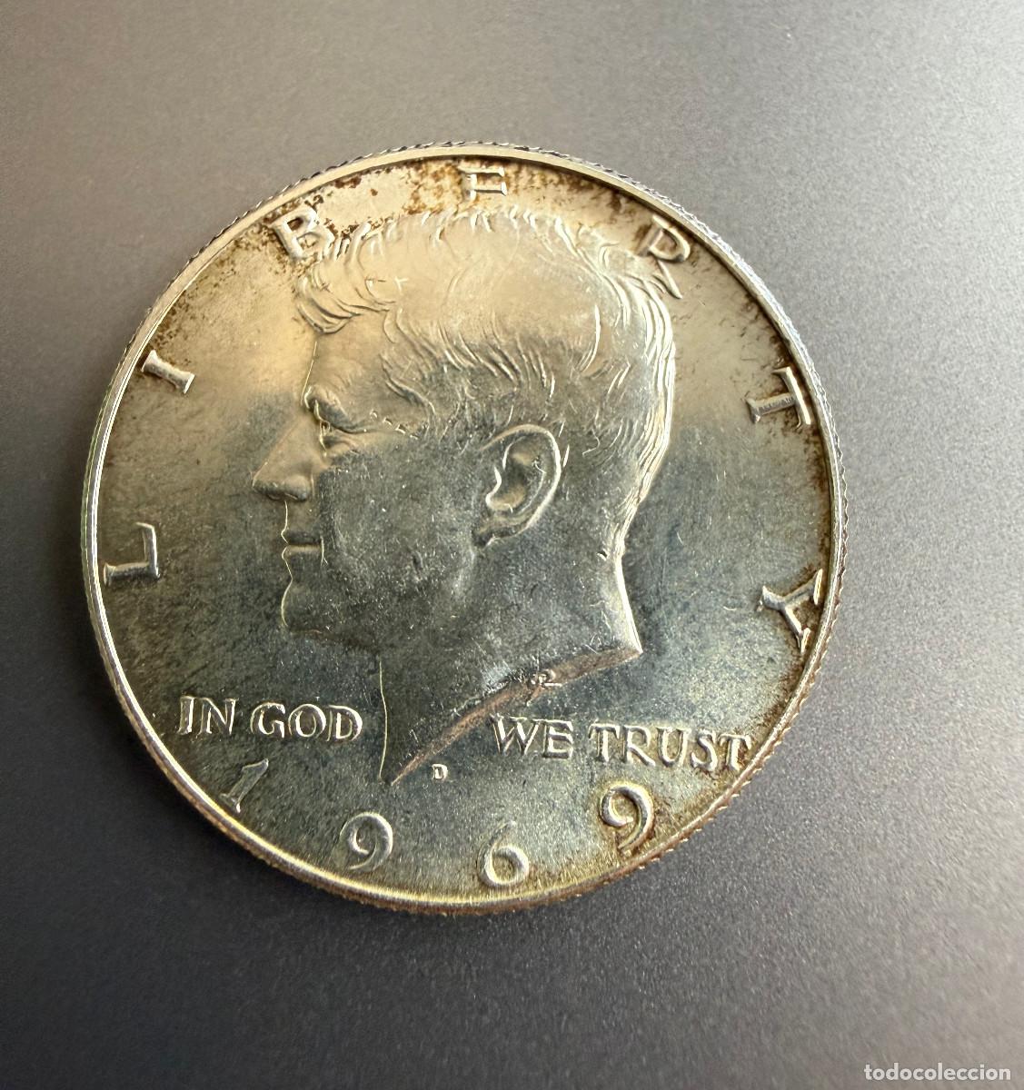 Monedas antiguas de Am&eacute;rica: 1/2 D&oacute;lar 1969‑D &ndash; Kennedy Half Dollar &ndash; Plata &ndash; USA &ndash; Denver