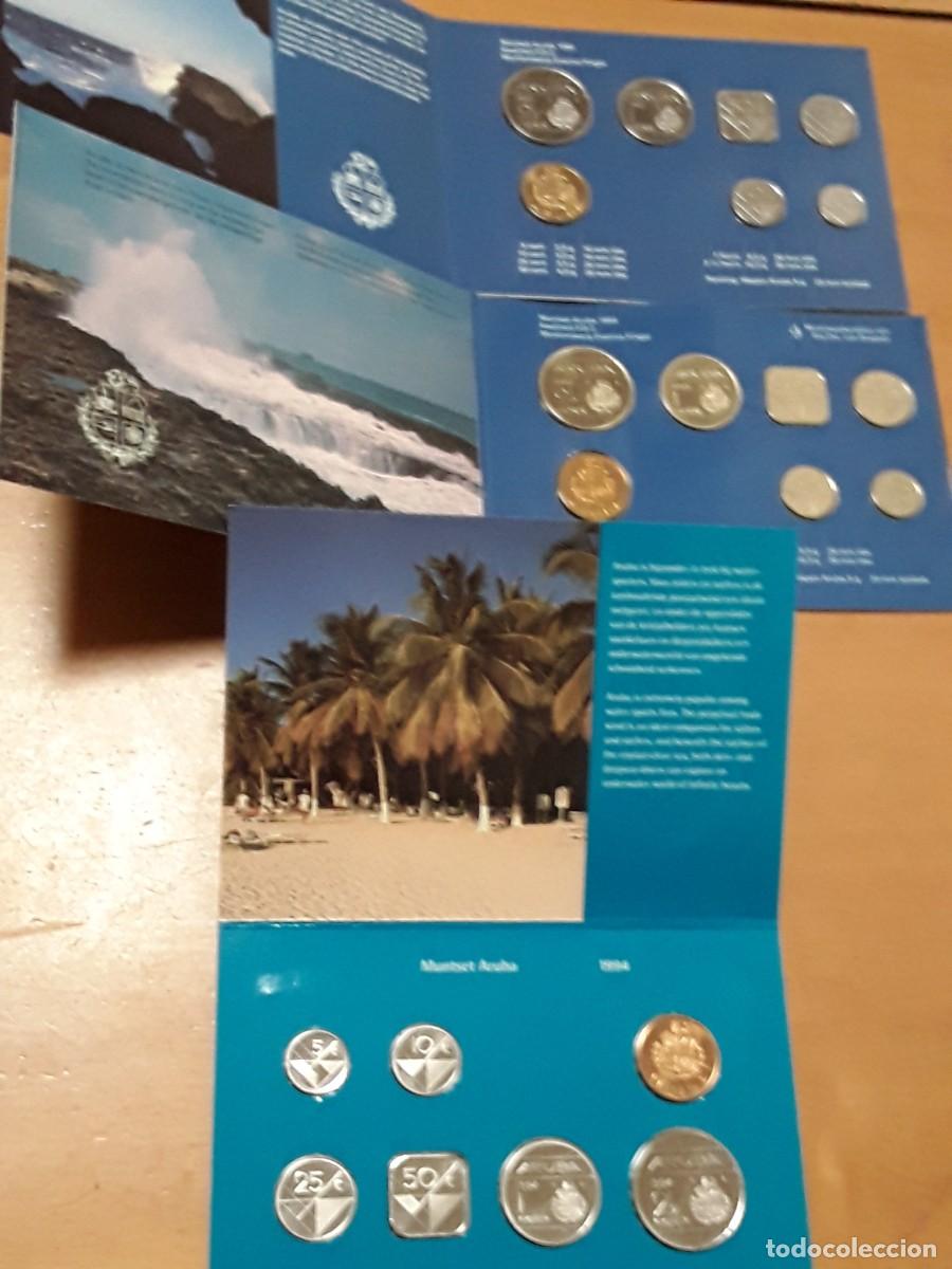 Monedas antiguas de Am&eacute;rica: ARUBA - LOTE CARTERAS OFICIALES A&Ntilde;O 1992 + 1993 + 1994. SIN CIRCULAR.