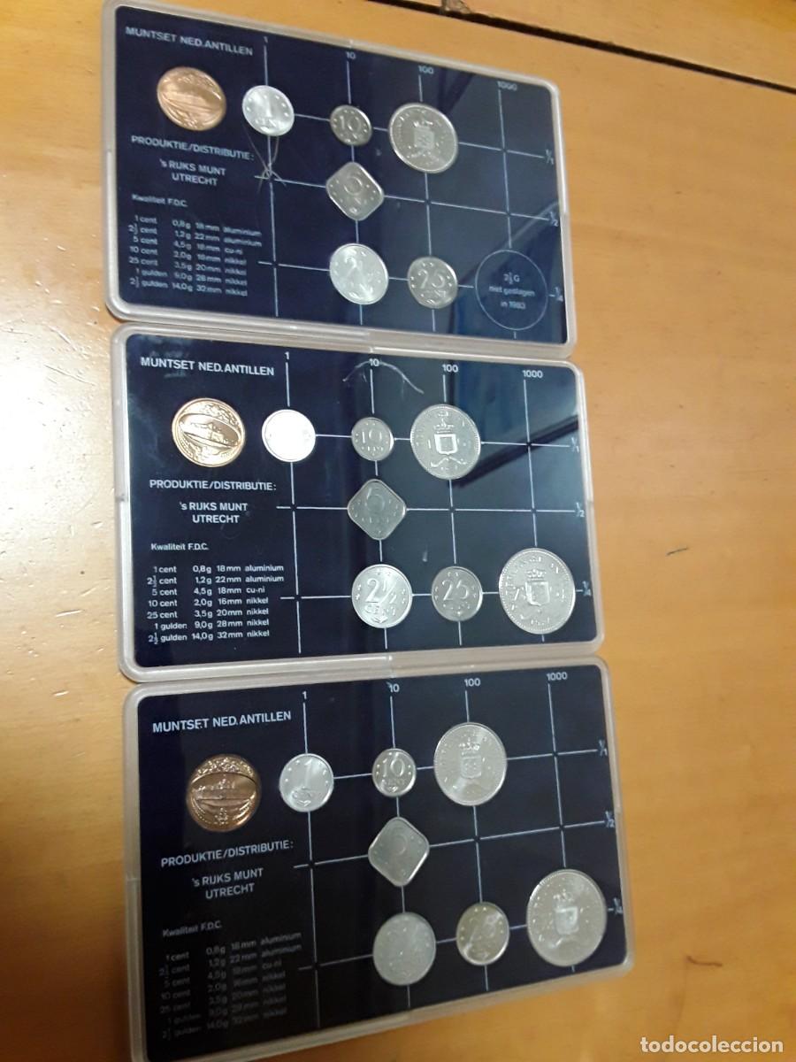 Monedas antiguas de Am&eacute;rica: ANTILLAS HOLANDESAS - LOTE ESTUCHES OFICIALES A&Ntilde;O 1983+ 1984+ 1985. SIN CIRCULAR.