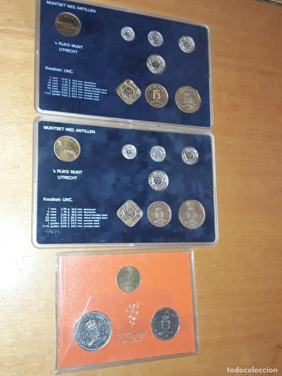 Monedas antiguas de Am&eacute;rica: ANTILLAS HOLANDESAS - LOTE ESTUCHES OFICIALES A&Ntilde;O 1980+1989+1990. SIN CIRCULAR.
