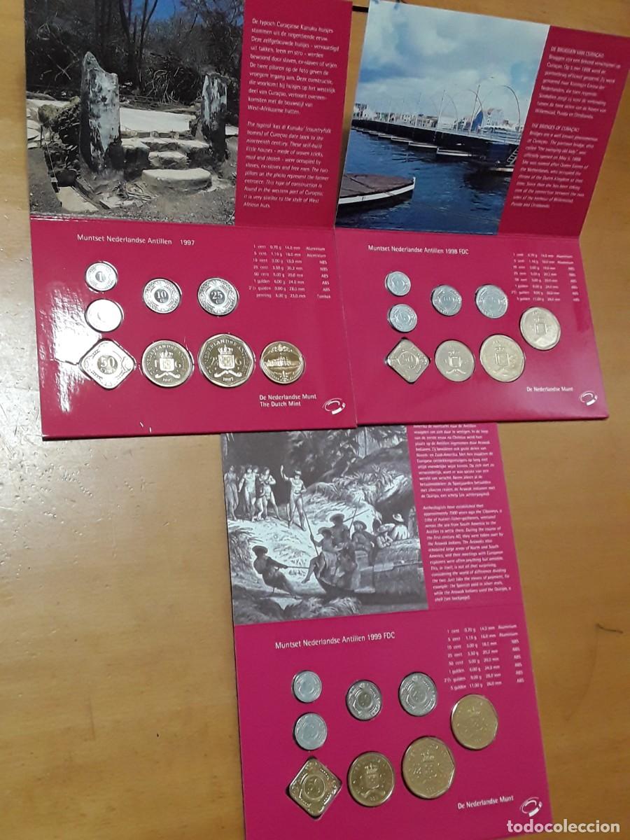Monedas antiguas de Am&eacute;rica: ANTILLAS HOLANDESAS - LOTE CARTERAS OFICIALES A&Ntilde;O 1997+ 1998+1999. SIN CIRCULAR.