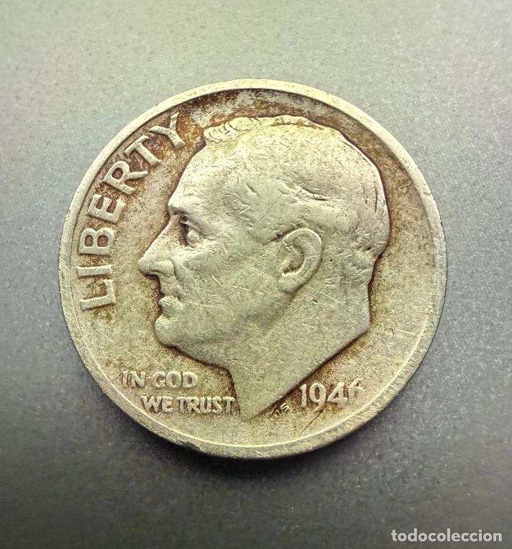 Monedas antiguas de Am&eacute;rica: 1 Dime 1946‑S Roosevelt Dime &ndash; Plata .900 &ndash; USA &ndash; San Francisco