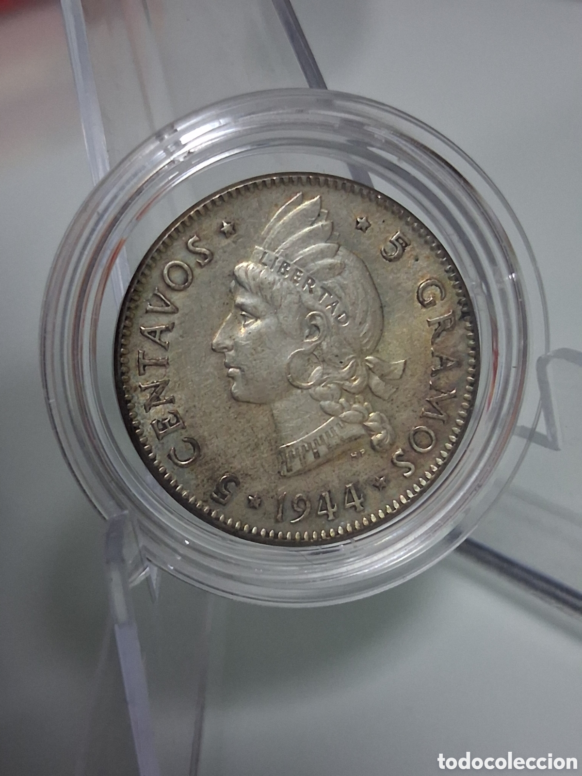 Monedas antiguas de Am&eacute;rica: Moneda 5 Centavos Rep&uacute;blica Dominicana 1944 SC