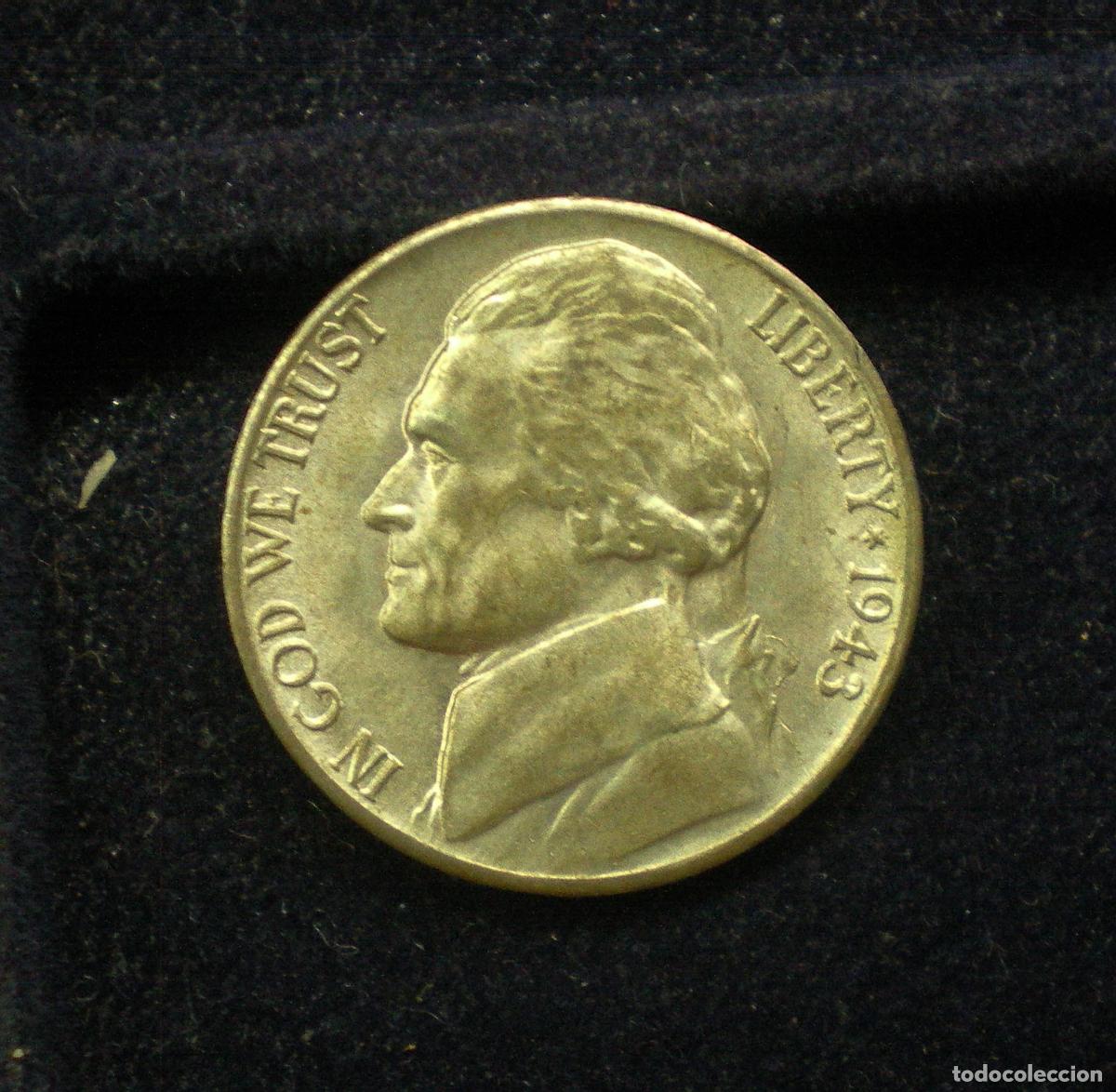 Monedas antiguas de Am&eacute;rica: USA - 5 CENTAVOS 1943-S BRILLO ORIGINAL