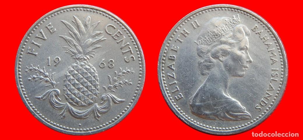 Monedas antiguas de Am&eacute;rica: 5 CENTAVOS CENTS CENTIMOS 1968 BAHAMAS-154933