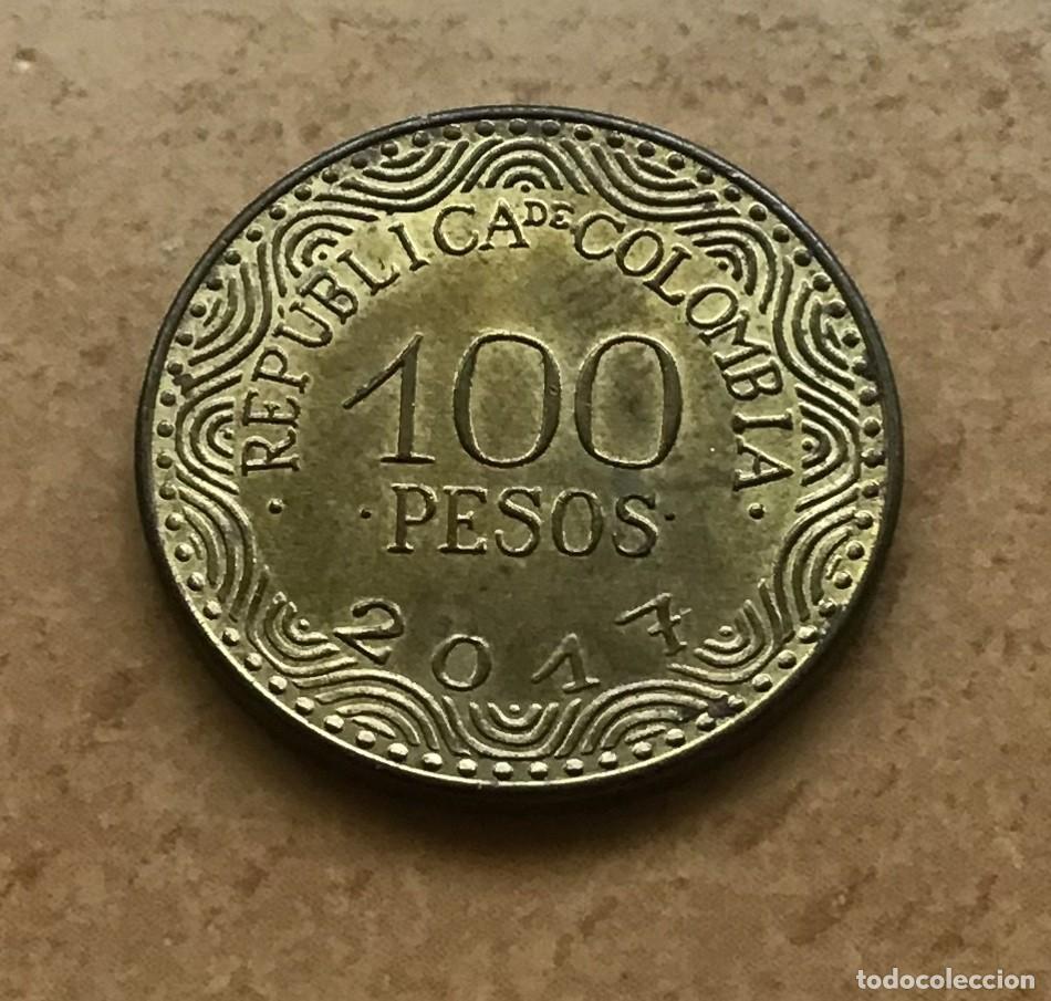 Monedas antiguas de Am&eacute;rica: 100 pesos de Colombia. A&ntilde;o 2017