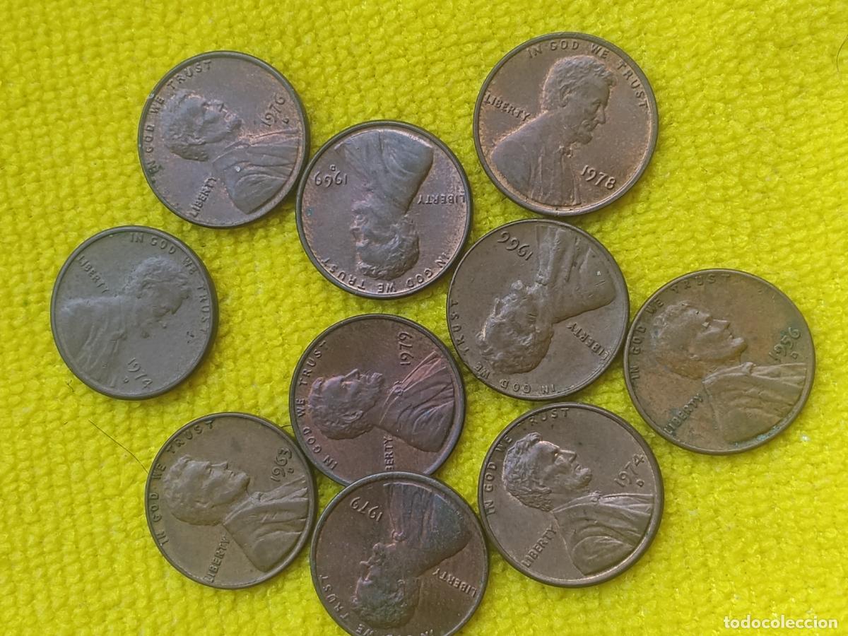 Monedas antiguas de Am&eacute;rica: USA Estados Unidos. Lote de monedas de 1 cent. Buen estado