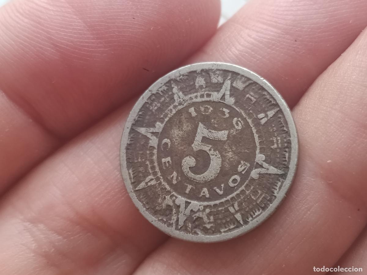 Monedas antiguas de Am&eacute;rica: 5 centavos, 1936, Mexico