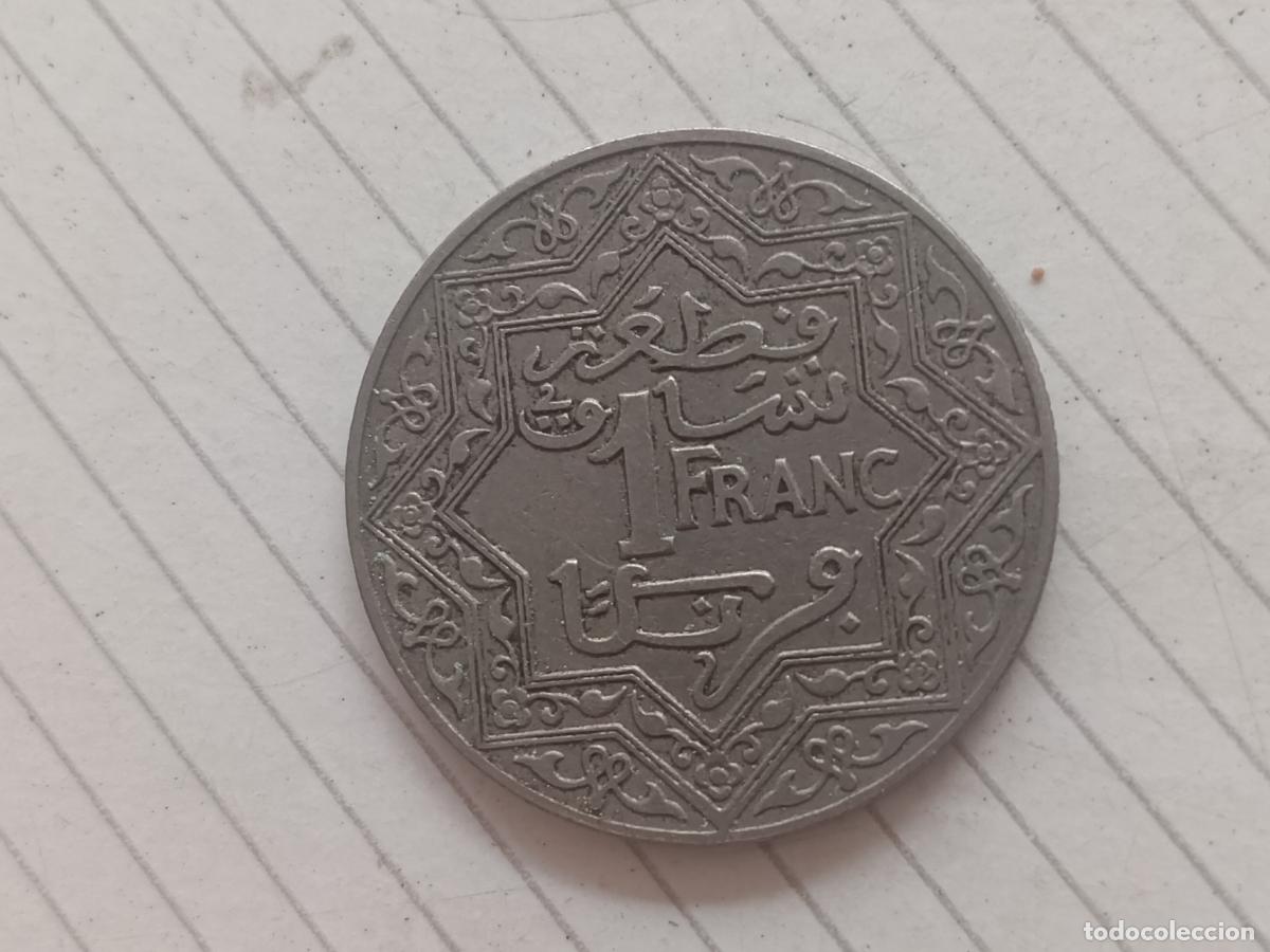 Monedas antiguas de Am&eacute;rica: 1 franco de Marruecos 1921