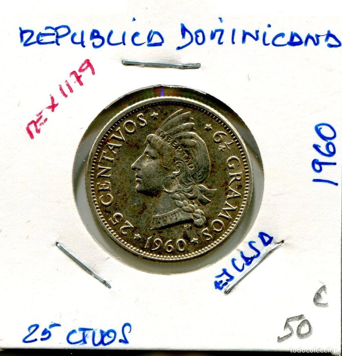 Monedas antiguas de Am&eacute;rica: 25 CENTAVOS A&Ntilde;O 1960 REPUBLICA DOMINICANA ( MEX1179 )