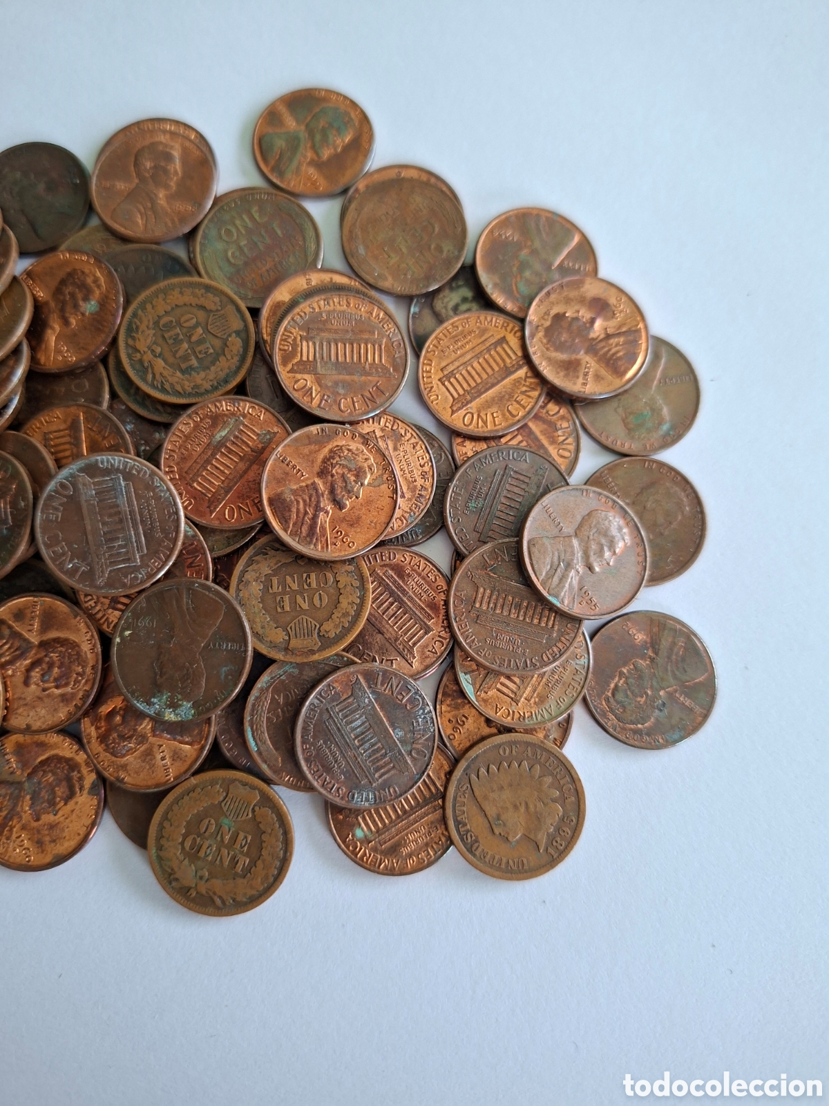 Old Coins of America: Megalote 100 monedas centavos USA EEUU