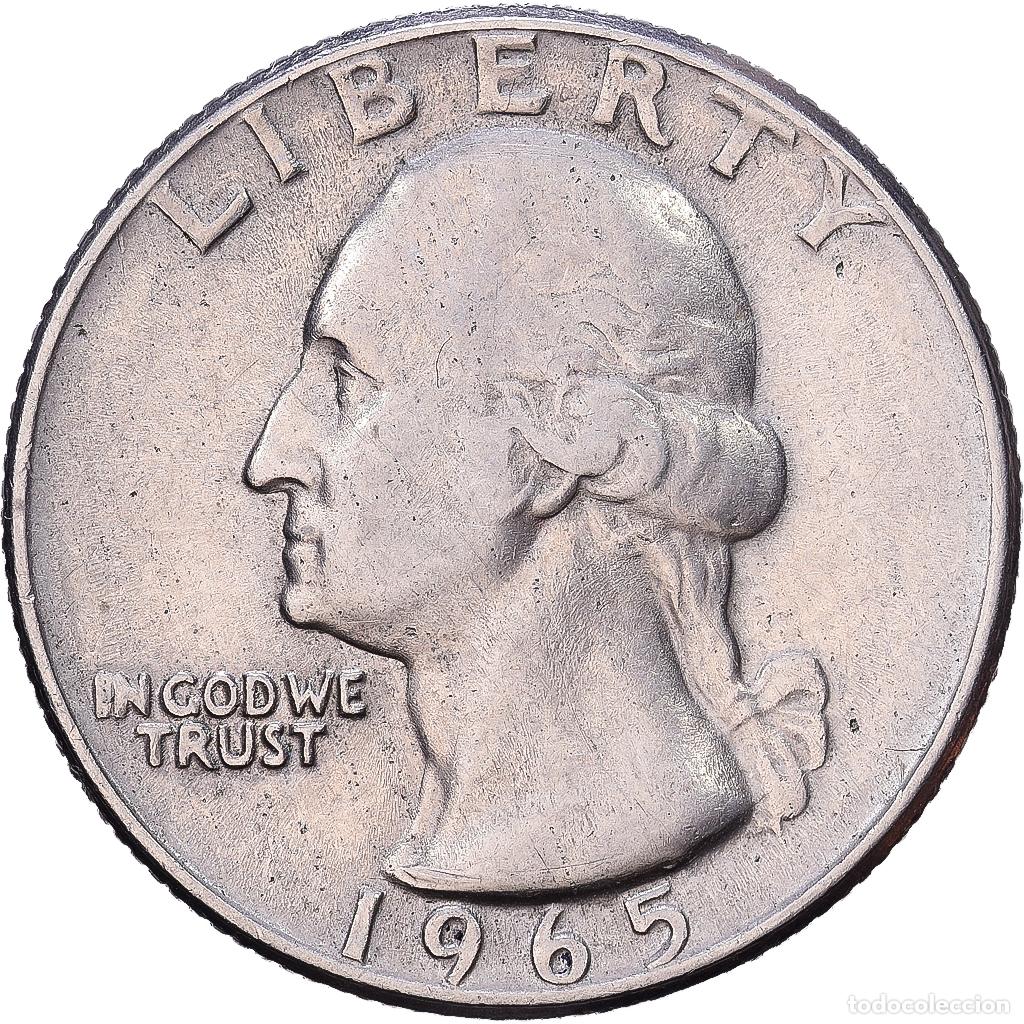 Monedas antiguas de Am&eacute;rica: [#1552084] Estados Unidos, Quarter, Washington, 1965, U.S. Mint, Cobre - n&iacute;quel recubierto