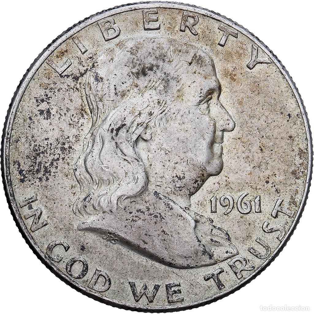 Monedas antiguas de Am&eacute;rica: [#1552109] Estados Unidos, Half Dollar, Franklin, 1961, U.S. Mint, Plata, MBC, KM:199