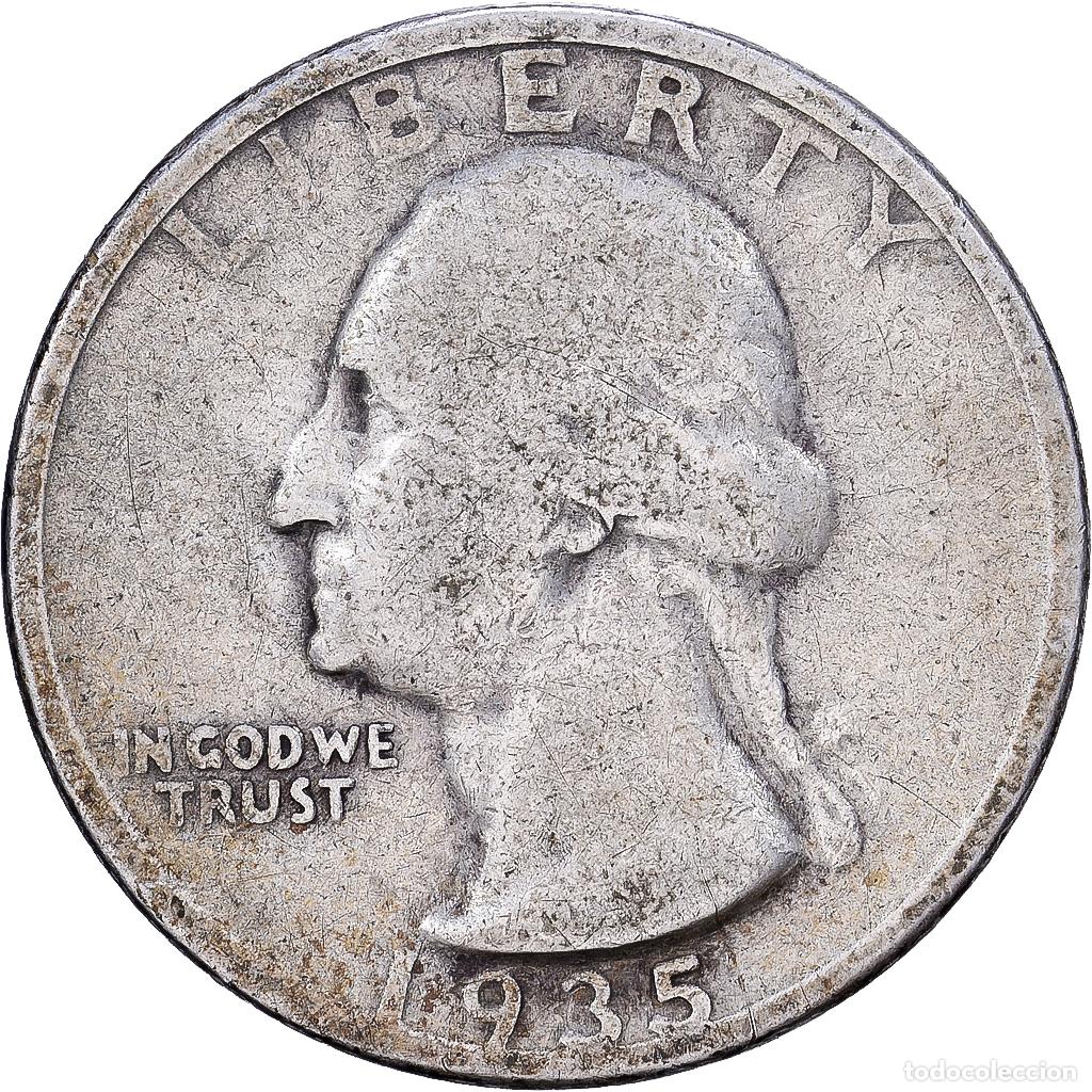 Monedas antiguas de Am&eacute;rica: [#1552135] Estados Unidos, Quarter, Washington, 1935, U.S. Mint, Plata, BC+, KM:164