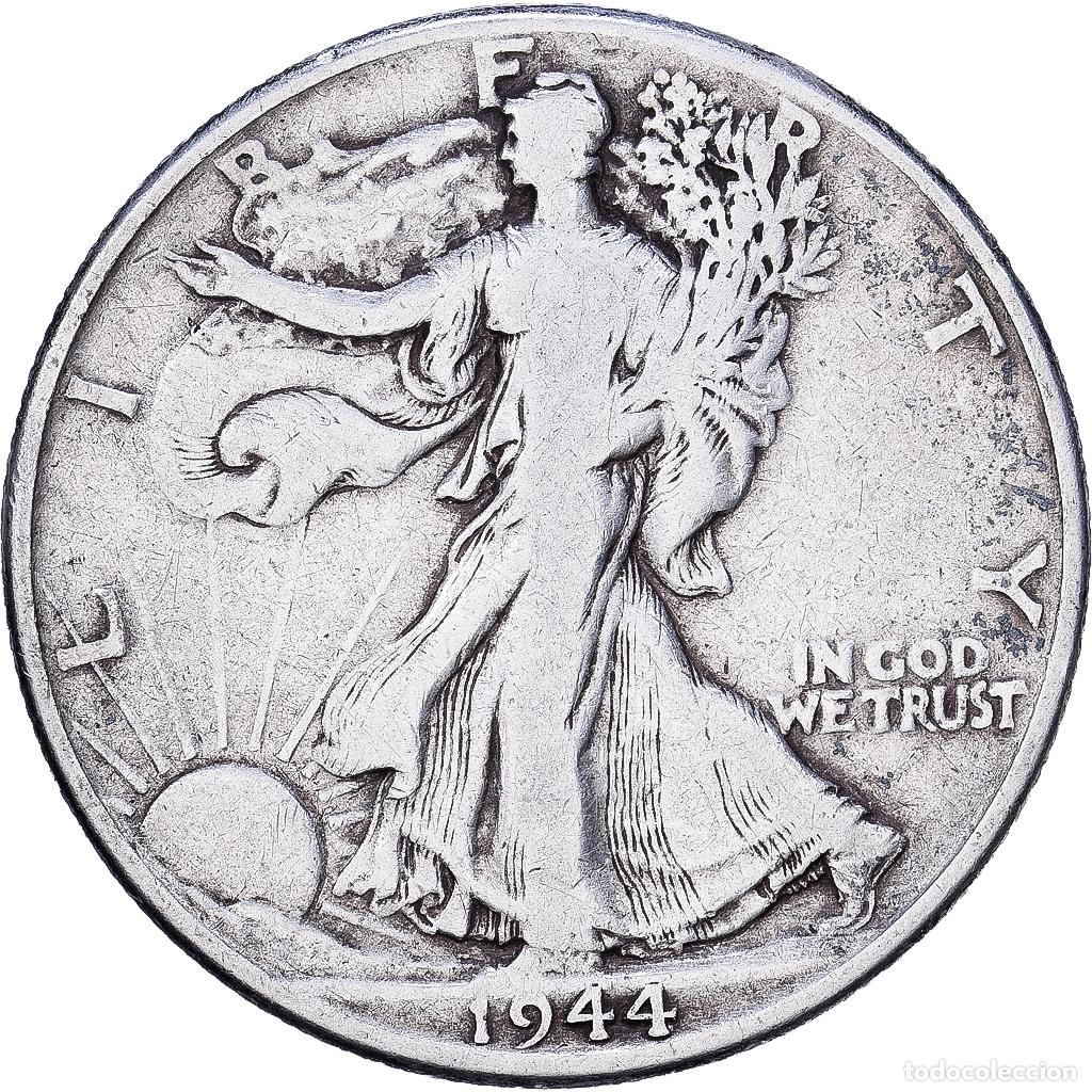 Monedas antiguas de Am&eacute;rica: [#1552138] Estados Unidos, Half Dollar, Walking Liberty, 1944, U.S. Mint, Plata, BC+