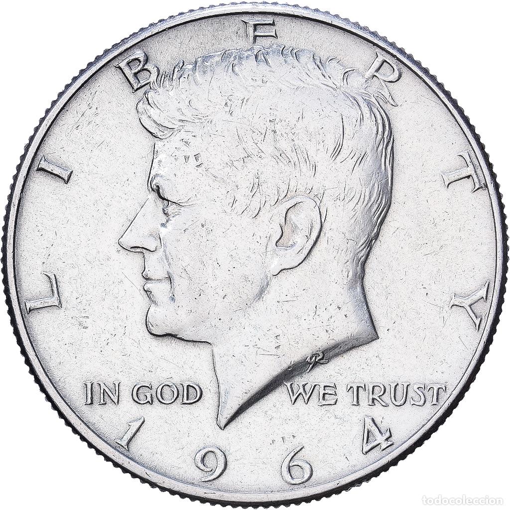 Monedas antiguas de Am&eacute;rica: [#1552139] Estados Unidos, Half Dollar, Kennedy, 1964, U.S. Mint, Plata, MBC+, KM:202