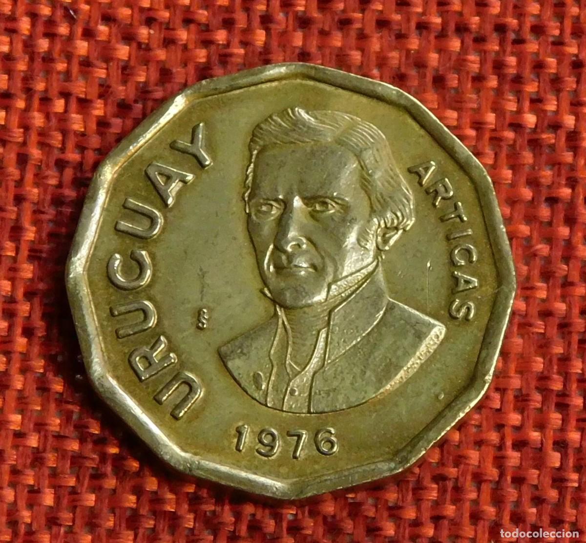 Monedas antiguas de Am&eacute;rica: Uruguay 1 nuevos pesos, 1976 - General Artigas