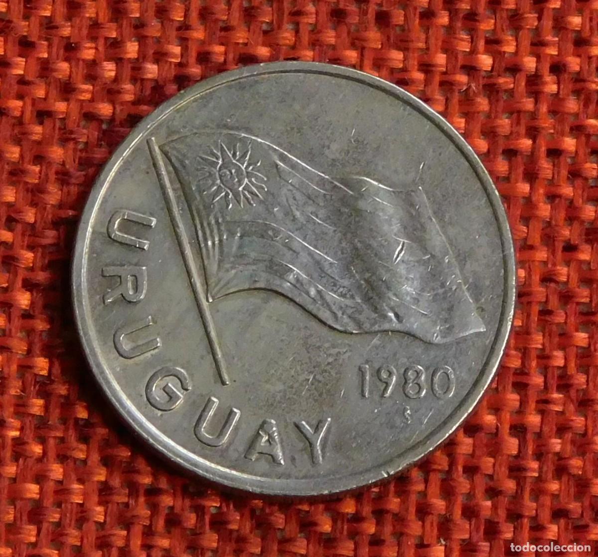 Monedas antiguas de Am&eacute;rica: Uruguay 5 nuevos pesos, 1980