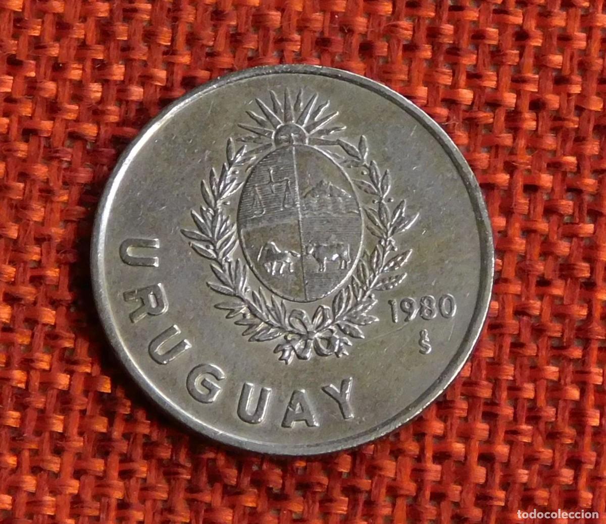 Monedas antiguas de Am&eacute;rica: Uruguay 1 Nuevo peso, 1980