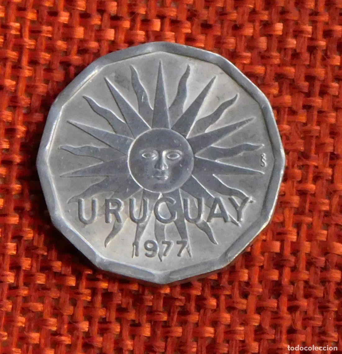 Monedas antiguas de Am&eacute;rica: Uruguay 2 Centesimos - A&ntilde;o 1977