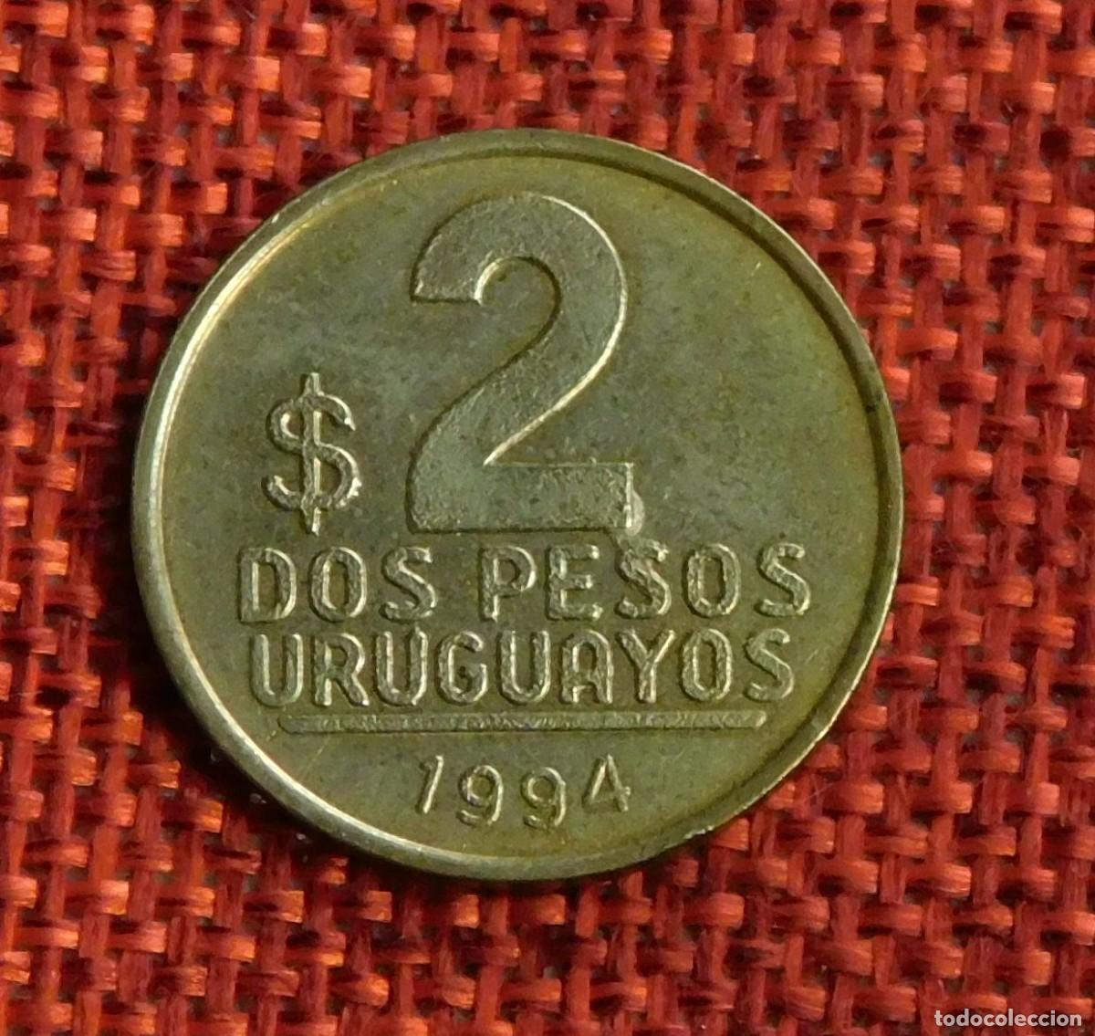 Monedas antiguas de Am&eacute;rica: Uruguay 2 Dos pesos uruguayos - A&ntilde;o 1994