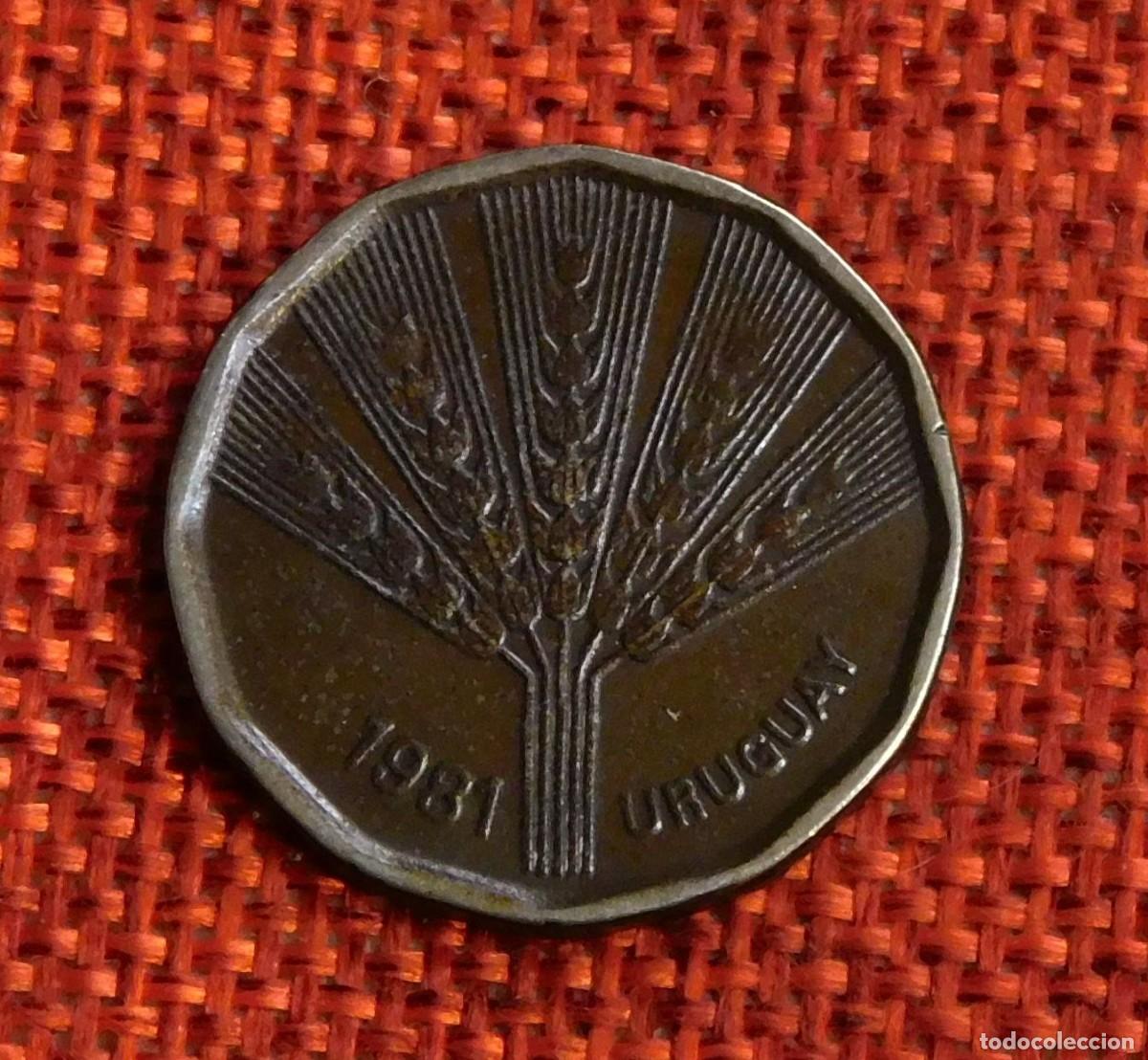 Monedas antiguas de Am&eacute;rica: Uruguay 2 Dos nuevos pesos - A&ntilde;o 1981 FAO - D&iacute;a Mundial de la Alimentaci&oacute;n