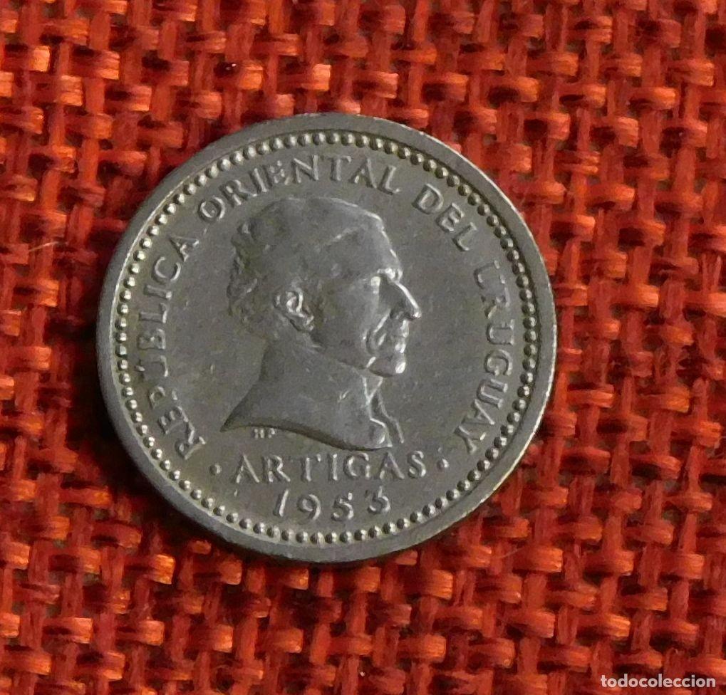 Monedas antiguas de Am&eacute;rica: Uruguay 2 centesimos - A&ntilde;o 1953