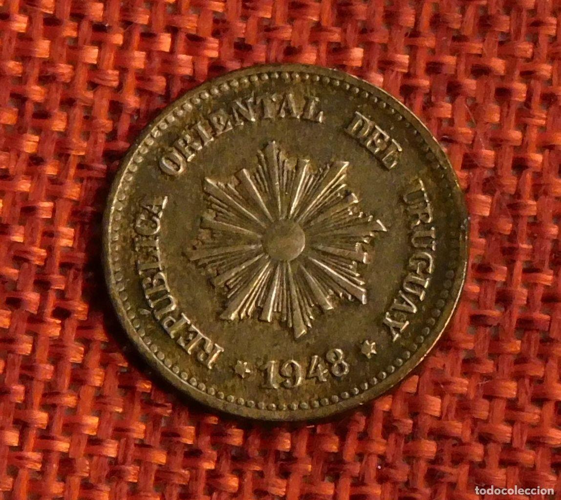Monedas antiguas de Am&eacute;rica: Uruguay 2 centesimos - A&ntilde;o 1948