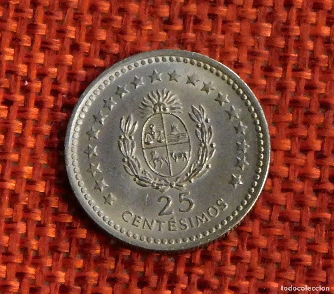 Monedas antiguas de Am&eacute;rica: Uruguay 25 Centesimos - A&ntilde;o 1960