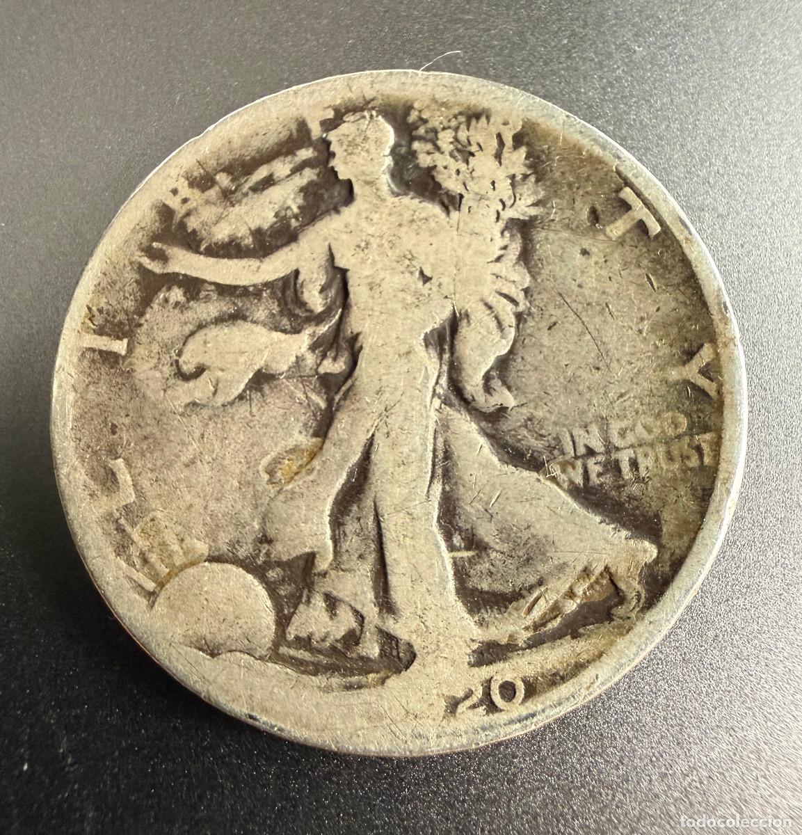 Monedas antiguas de Am&eacute;rica: Medio D&oacute;lar Walking Liberty 1920-S Plata .900 Silver Half Dollar USA San Francisco